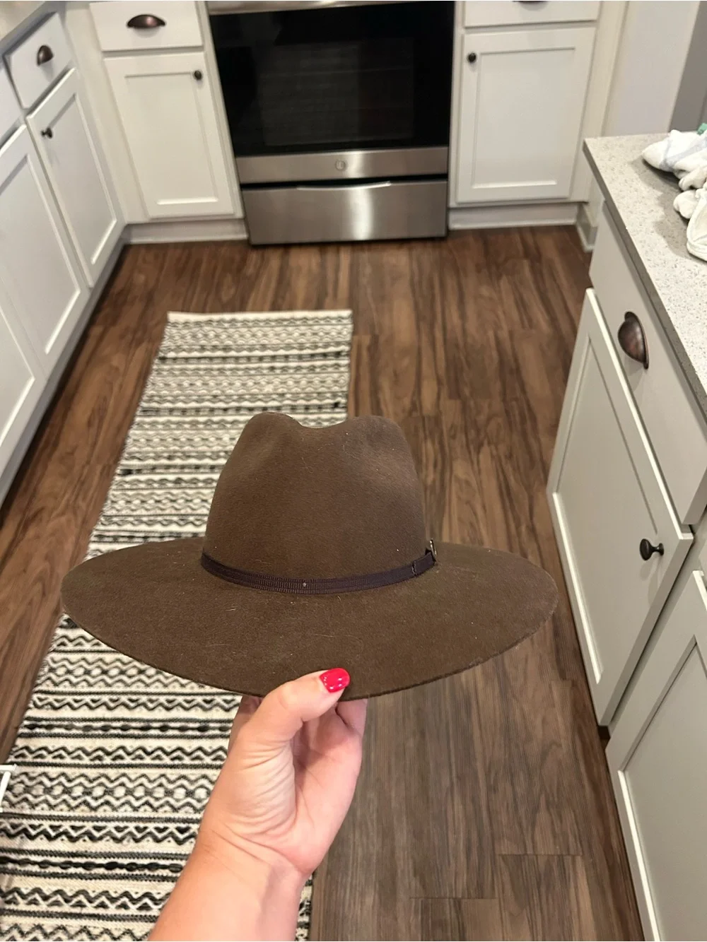 Tecovas Brown Wide-Brim Wool Fedora Hat